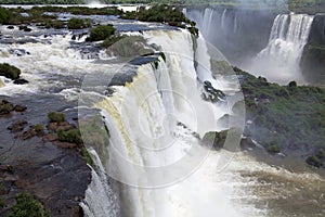 View of a section of the Iguazu Falls, from the Brazil side