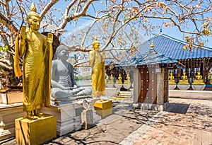 View at Seema Malakaya of the Gangarama Temple in the Beira Lake in Colombo - Sri Lanka