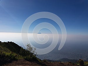 view seen from the top of Mount Merbabu