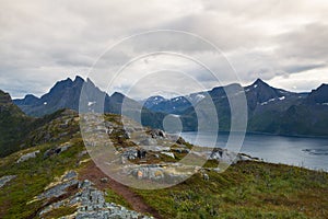 View from the Segla mountain, Norway