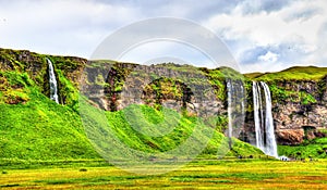 View of Seljalandsfoss waterfall - Iceland