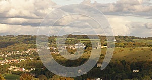 View from selsley common to Stroud, Gloucestershire, England. cotswolds