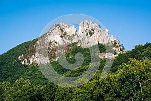 View of Seneca Rocks, in Monongahela National Forest, West Virginia