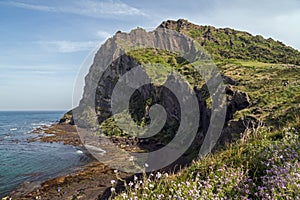 View of Seongsan Ilchulbong on Jeju Island