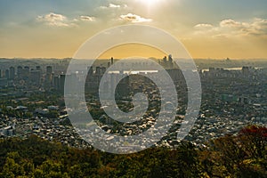 View of Seoul city from the top of Namsan