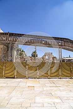 View of the separating wall in the Western Wall area