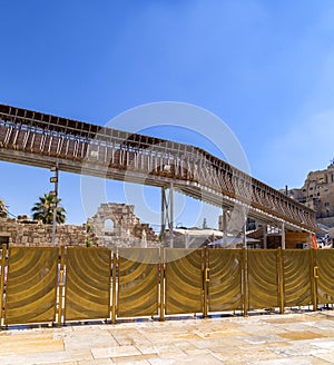 View of the separating wall in the Western Wall area