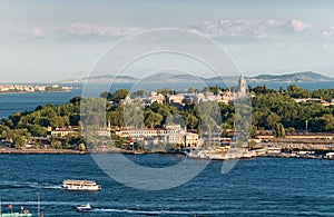 View of the Seraglio Point with the TopkapÃÂ± Palace, Istanbul photo