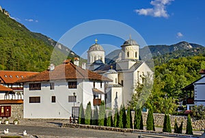 View of the Serbian Orthodox monastery near Prijepolje, Serbia