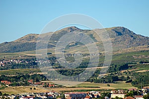 View of the Serra do Larouco from the village of Montalegre. Terra de Barroso, Northern Portugal