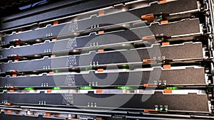 View of servers and data centers for Artificial Intelligence