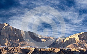 View on the settlement Zhada in Tibet, China