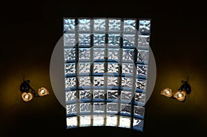 several glass squares to allow light to enter a home photo