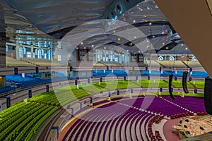 View of several interior floors of the new Auditorium of Deeper Life Bible Church Gbagada Lagos Nigeria