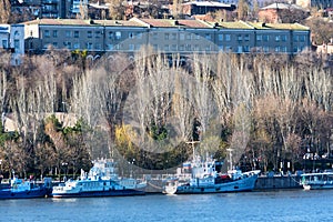 Riverport and embankment of Rostov-on-Don. Russia