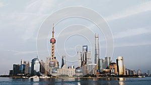 View of Shanghai and Huangpu River, China