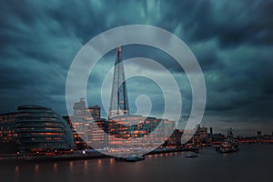 The Shard Storm London from Tower Bridge photo