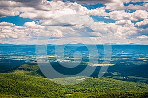 View of the Shenandoah Valley and Appalachian Mountains from the