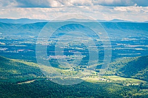 View of the Shenandoah Valley and Appalachian Mountains from the