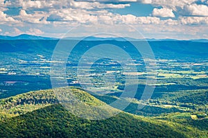 View of the Shenandoah Valley and Appalachian Mountains from the