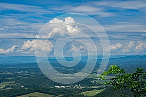 View of Shenandoah Valley and Clouds Formations