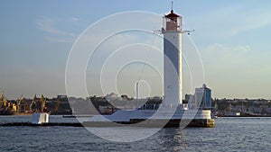 View from the ship sailed to the lighthouse