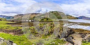 A view from the shore of Loch Long towards Loch Alsh, Scotland photo