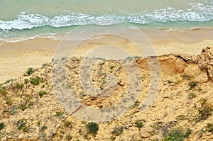 View on the shoreline form the cliff