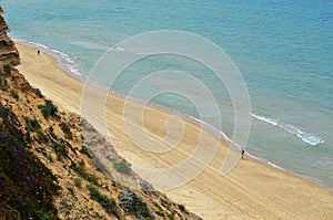 View on the shoreline form the a high cliff