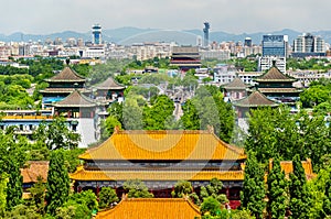 View of Shouhuang Palace in Jingshan Park - Beijing