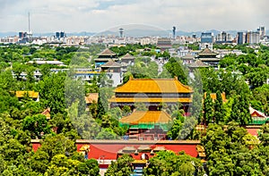 View of Shouhuang Palace in Jingshan Park - Beijing