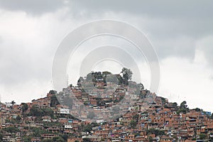 A view shows the slum of El Valle, Venezuela