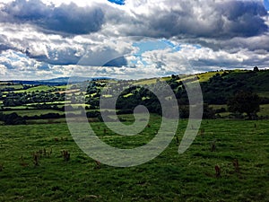 A view of the Shropshire Countryside near Caer Caradoc
