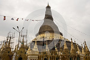 View of Shwedagon Pagoda, Yangon, Myanmar photo