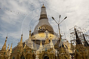 View of Shwedagon Pagoda, Yangon, Myanmar photo