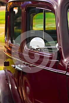 View of the Side of an Antique Car