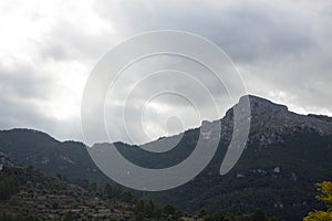 View of Sierra de Tramuntana mountains near Estellencs, Majorca photo