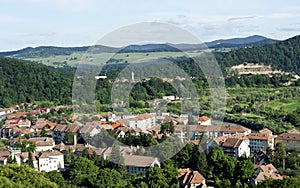 View on Sighisoara, raw photo