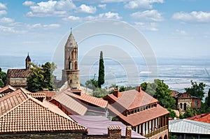 View of Sighnaghi and Alazani valley, Georgia.