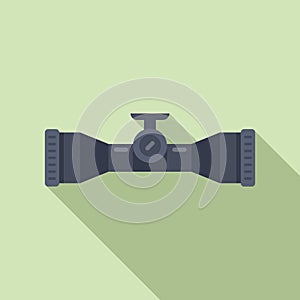 View sight icon flat vector. Rifle scope photo