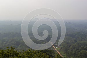 The view from Sigiriya Lion Rock fortress, Sri Lanka