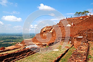 The view from Sigiriya (Lion's rock) is an ancient rock fortress