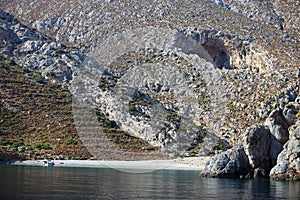 View of Sikati cave, Kalymnos, Greece photo