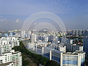 View of Singapore's flatted apartments