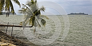 View of the Singapore Strait from the Siloso Beach of Sentosa I