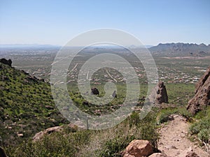 View from Siphon Draw Trail at Lost Dutchman State Park Arizona