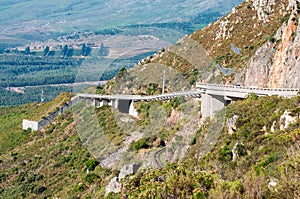 View of Sir Lowreys Pass near Somerset West, South Africa photo