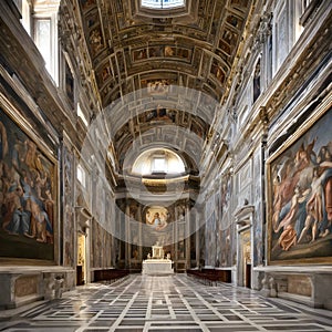 A view of the Sistine Chapel in the Vatican