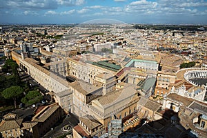 A view of the Sistine Chapel and the Vatican Museums .