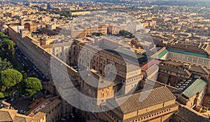 A view of the Sistine Chapel and the Vatican Museums in Rome